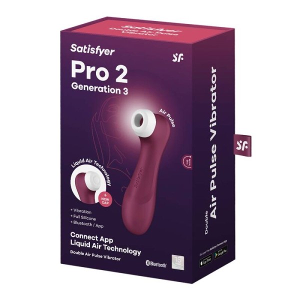 Satisfyer - PRO 2 Geração 3 VIN Vermelho Bluetooth E Aplicação