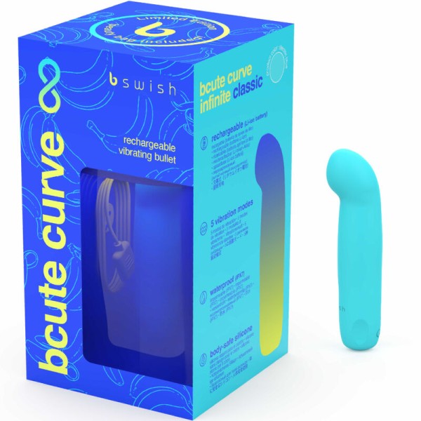 B Swish - Vibrateur Rechargeable EN Silicone Bleu Bcute Curve ...