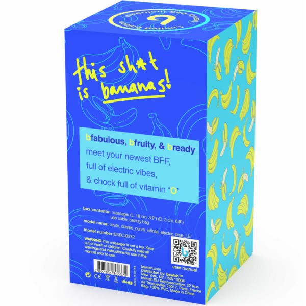 B Swish - Vibrateur Rechargeable EN Silicone Bleu Bcute Curve ...