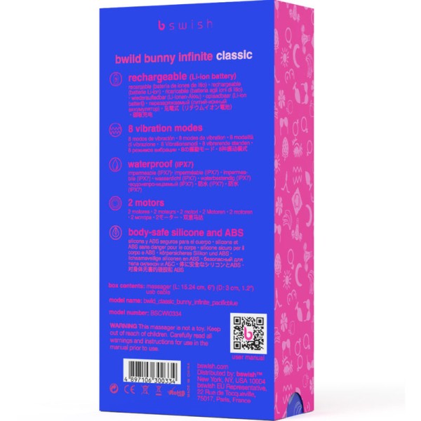 B Swish - Vibrateur Rechargeable Classique Bwild Bunny Infinit...