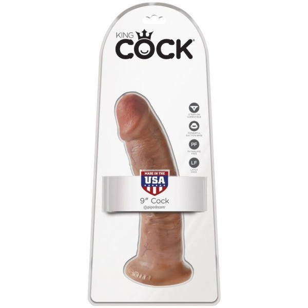 King Cock - Pénis Réaliste 21.7 CM Caramel – Godes ceinture