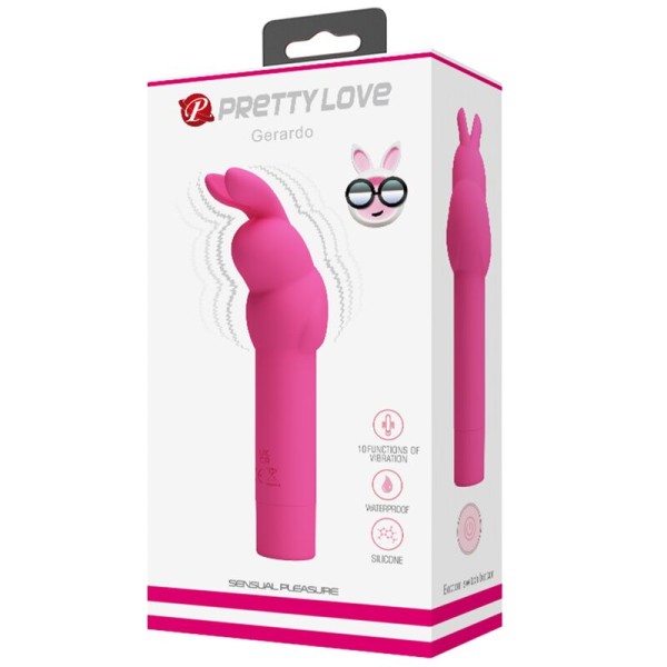 Pretty Love - Vibrateur EN Silicone Gerardo Fuschia Rabbit