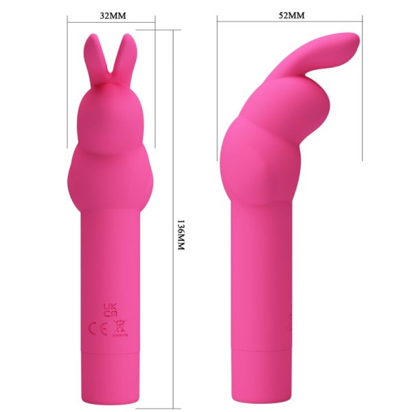 Pretty Love - Vibrador de silicone coelho Gerardo Fuschia