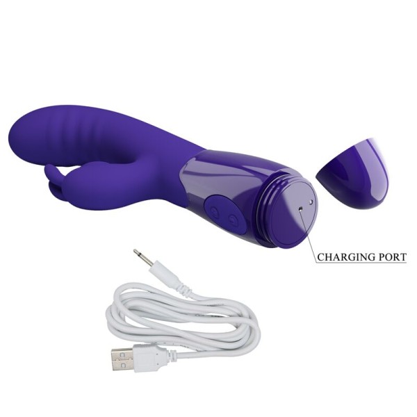 Pretty Love - Vibrador Cerberus Youth Conejo Morado