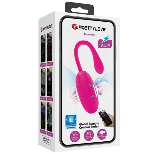 Pretty Love - Oeuf Vibrant Rechargeable Doreen Magenta Télécom...