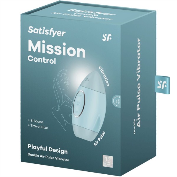 Satisfyer - Mission Control Bleu Petit Vibrateur Double Impulsion