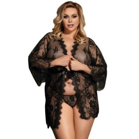 SUBBLIME - QUEEN PLUS MANCHES ÉVASÉES DENTELLE PEIGNOIR SUBBLIME QUEEN PLUS SIZE
