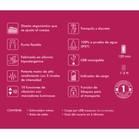 Shunga - Display de 6 Masajeadores Íntimos Fucsia