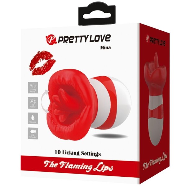 Pretty Love - Mina Stimulateur DE Langue Rouge Clair