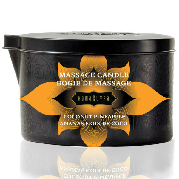 Bougie de Massage Coco Ananas 170g - Qualité Premium, Livraison Discrète