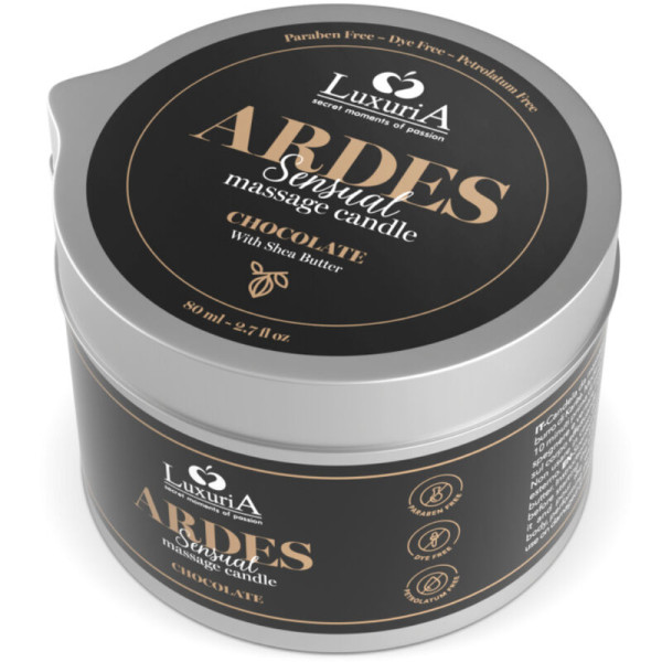 Bougie de Massage Chocolat INTIMATELINE LUXURIA - Livraison Discrète & Qualité Premium