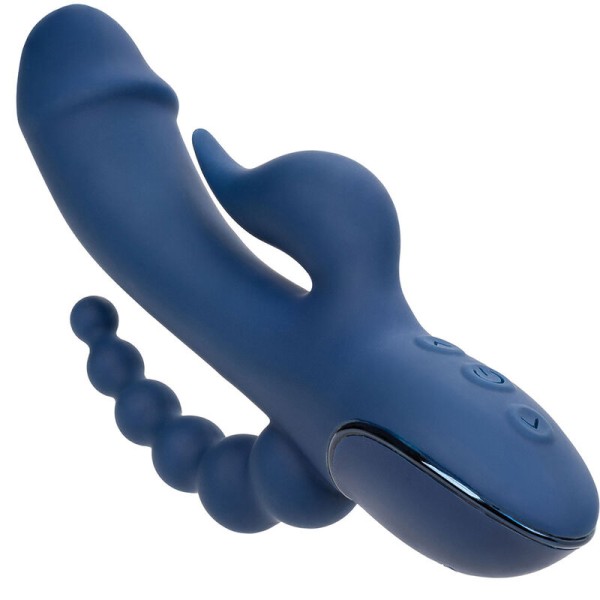 Calexotics - Vibrador Triplo Orgasmo Azul - Vibradores Coelho