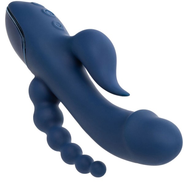 Calexotics - Vibrador Triple Orgasmo Azul - Vibradores Conejo