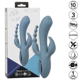 Calexotics - Vibrador Triplo Ecstasy Cinza – Vibradores Coelho