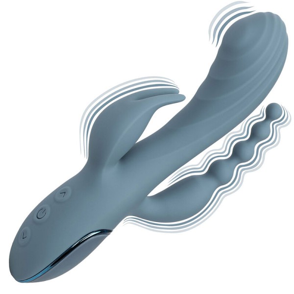 Calexotics - Vibrateur Triple Ecstasy Gris – Vibrateurs de lapin