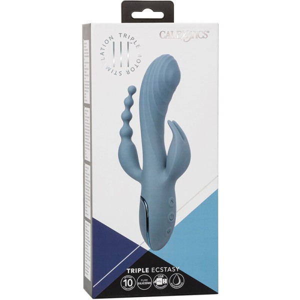 Calexotics - Vibrateur Triple Ecstasy Gris – Vibrateurs de lapin