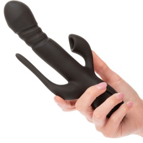 Calexotics - Vibrador Triple Euphoria Negro - Vibradores Conejo
