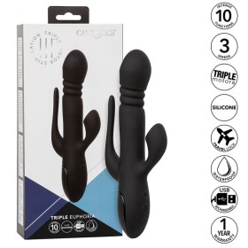 Calexotics - Vibrateur Triple Euphoria Noir – Vibrateurs de lapin