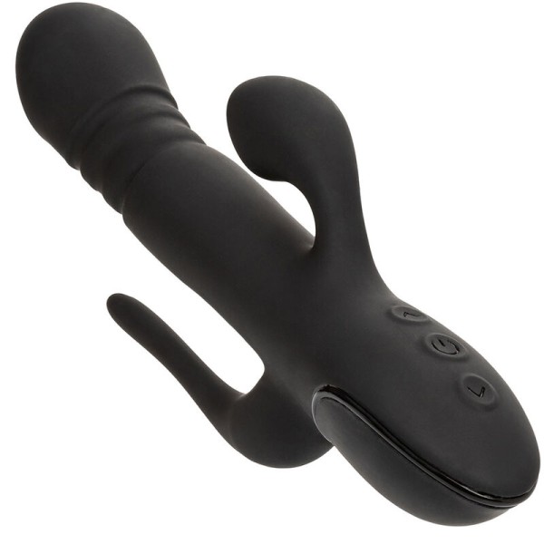 Calexotics - Vibrador Triple Euphoria Negro - Vibradores Conejo