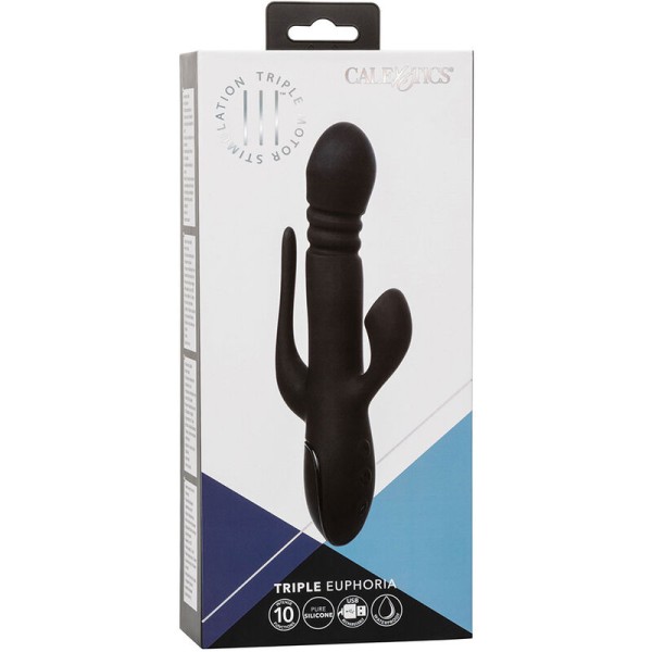 Calexotics - Vibrador Preto Triple Euphoria – Vibradores Coelho