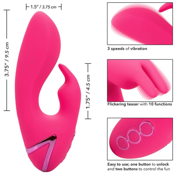 Calexotics - Donc. Vibrateur CAL Sunshine Rabbit Fuchsia PAR C...