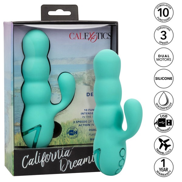 Calexotics - Vibrador DEL MAR Diva Rabbir Aqua Green BY Cali...