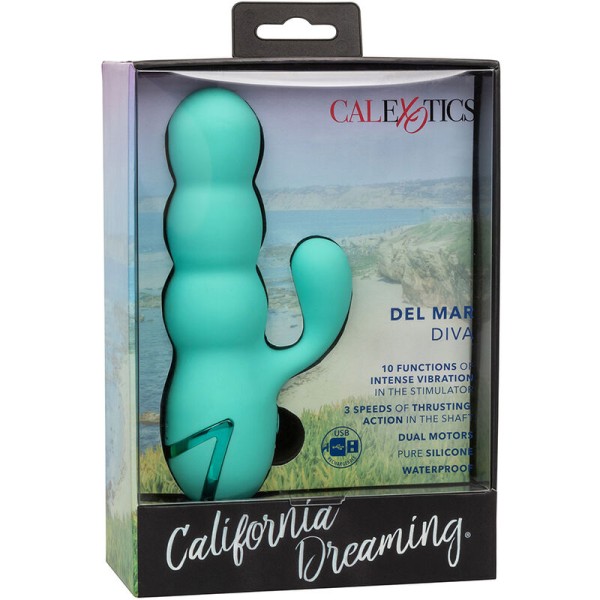 Calexotics - Vibrateur DEL MAR Diva Rabbir Aqua Green PAR Cali...