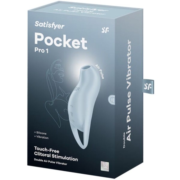 Satisfyer - Pocket PRO 1 Stimulateur DE Clitoris Bleu Clair