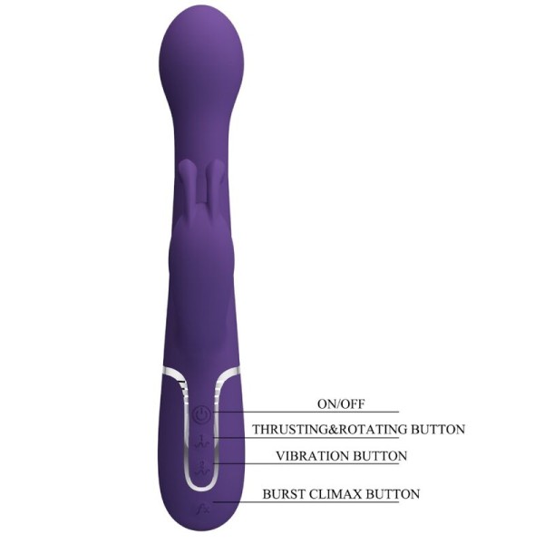 Pretty Love - Dejon Rabbit Vibrador 3 EN 1 Multifunción Morado