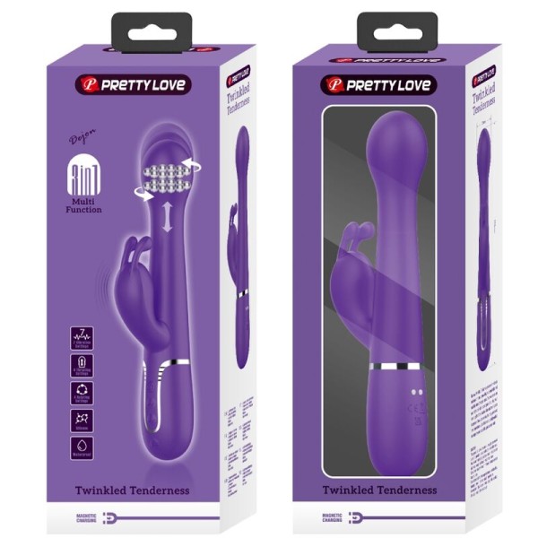 Pretty Love - Dejon Rabbit Vibrador 3 EN 1 Multifunción Morado