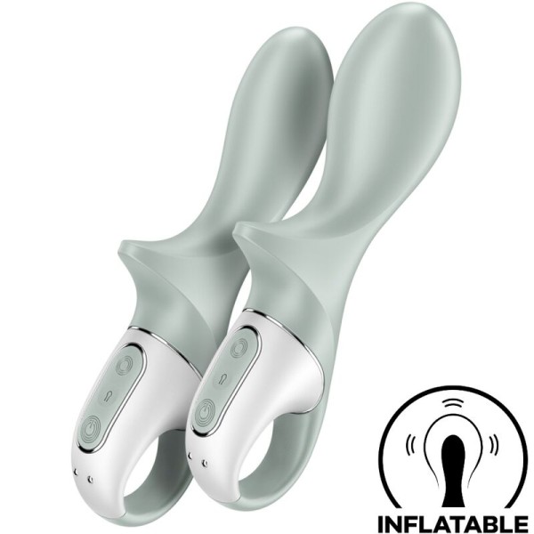 Satisfyer - AIR Pump Booty 3 Vibrador Anal Hinchable Gris Verde