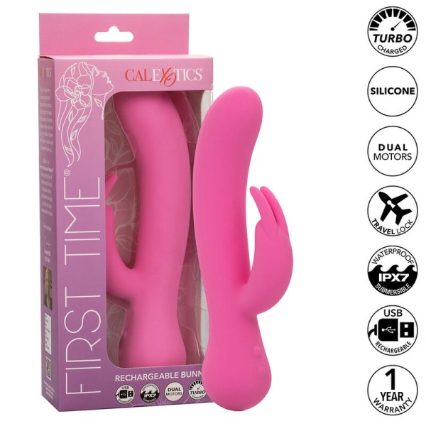 Calexotics - Vibrador Conejo Recargable First Time Rosa
