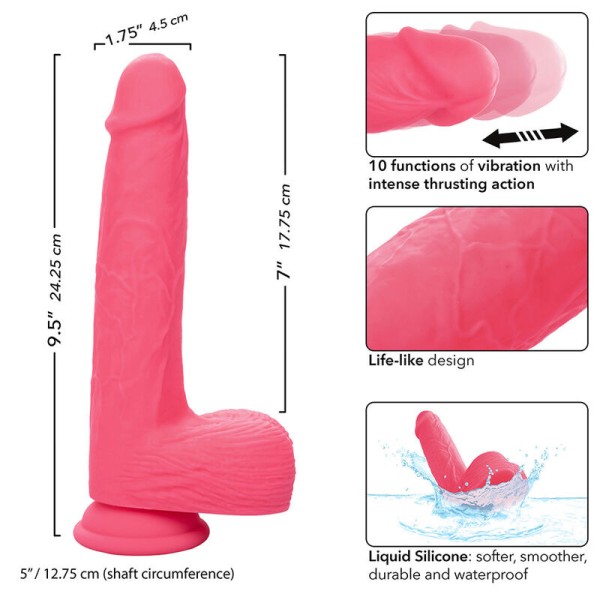 Calexotics - Studs Vibrateur Réaliste 10 Vibrations Rose