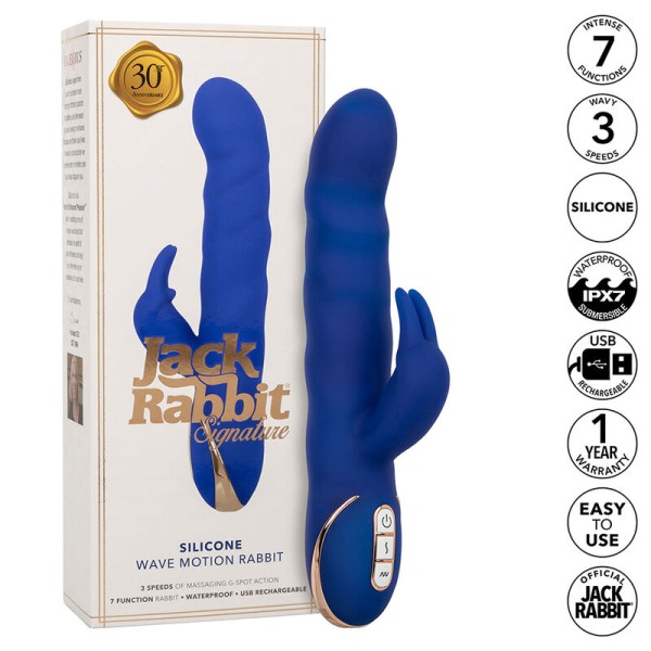 Calexotics - Vibrador Jack Rabbit Wave Motion Azul