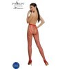 PASSION - BODYSTOCKING ECO COLLECTION ECO S007 ROUGE PASSION WOMAN GARTER & STOCK