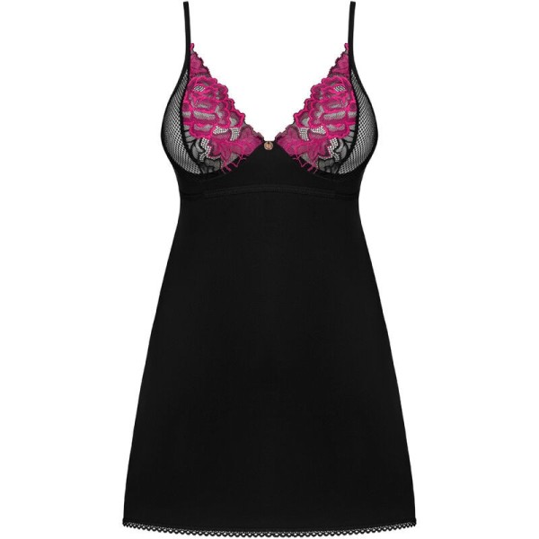 OBSESSIVE - CHEMISE ROSENTY & STRING XS/S OBSESSIVE CHEMISE