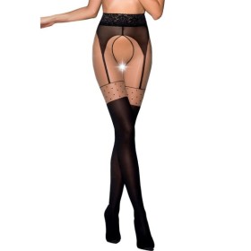 PASSION - TIOPEN 003 COLLANT NOIR 1/2 20/40 DEN PASSION WOMAN GARTER & STOCK