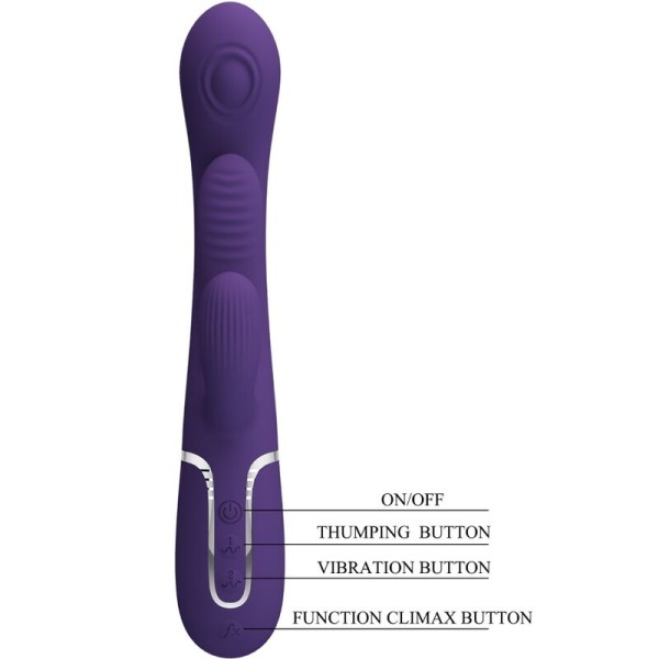 Pretty Love - Shania Triple Rabbit Vibrador Multifunción Morado
