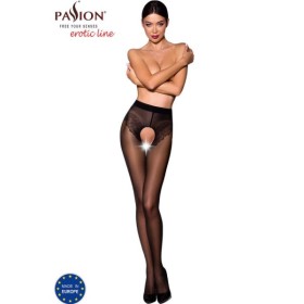 PASSION - TIOPEN 006 COLLANT NOIR 1/2 30 DEN PASSION WOMAN GARTER & STOCK