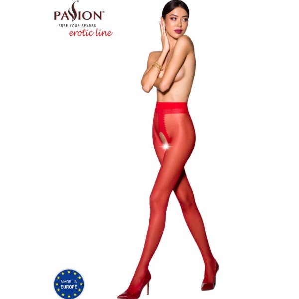 PASSION - TIOPEN 007 COLLANT ROUGE 3/4 20 DEN PASSION WOMAN GARTER & STOCK