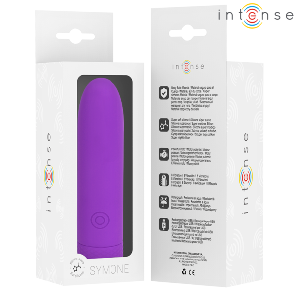 Intenso - Symone Bullet Vibrador USB Recargable 8 Vibraciones...