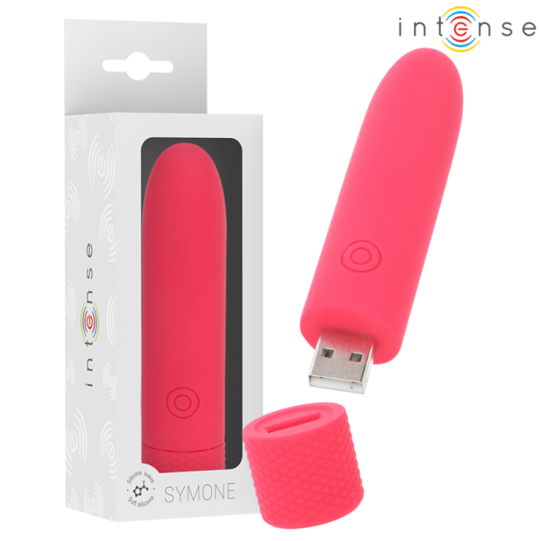 Intenso - Symone Bullet Vibrador USB Recargable 8 Vibraciones...