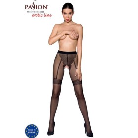 PASSION - TIOPEN 016 COLLANT NOIR 1/2 20 DEN PASSION WOMAN GARTER & STOCK