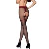 PASSION - TIOPEN 019 COLLANTS NOIR/ROUGE 3/4 20 DEN PASSION WOMAN GARTER & STOCK