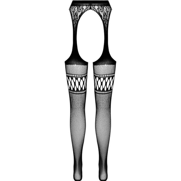 PASSION - MEDIAS NEGRAS CON LIGA S026 TALLA ÚNICA PASSION MUJER L