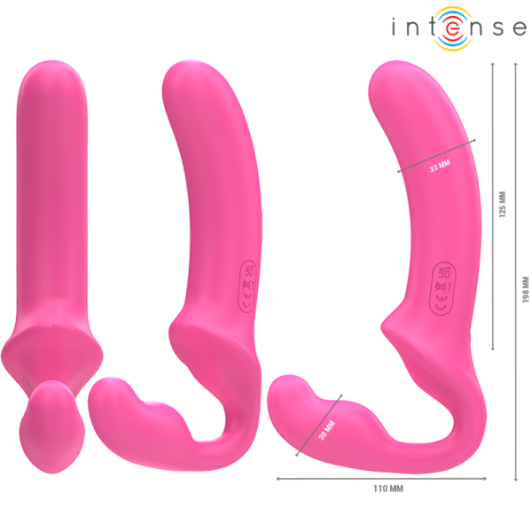 Intense - AMY Double Vibrateur 20 CM Rose Télécommande