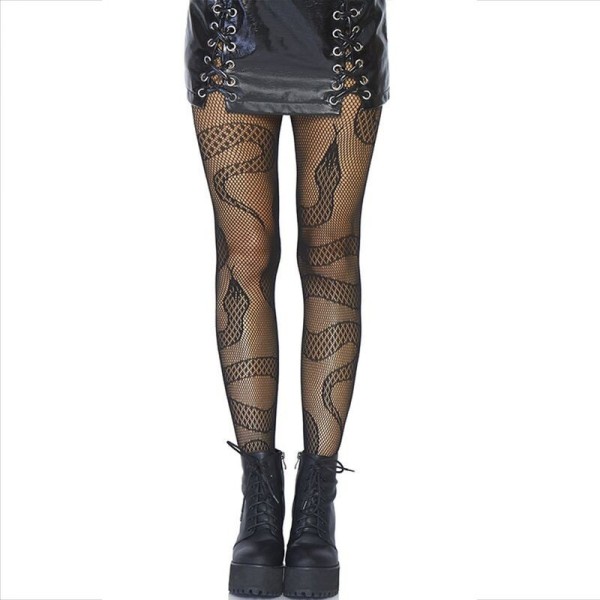 LEG AVENUE - MEIAS BLACK SNAKES NET LEG AVENUE HOSIERY - Meias