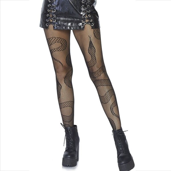 LEG AVENUE - BAS NET SERPENTS NOIR LEG AVENUE HOSIERY - Chaussettes