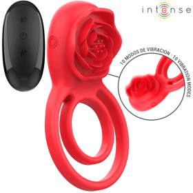 Intense - Gail Stimulateur Rose 10 Vibrations Rouge Telecommande