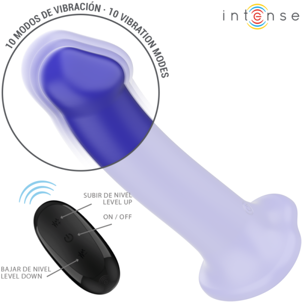 Intense - Victoria Vibrateur Avec Ventouse 10 Vibrations Bleu ...